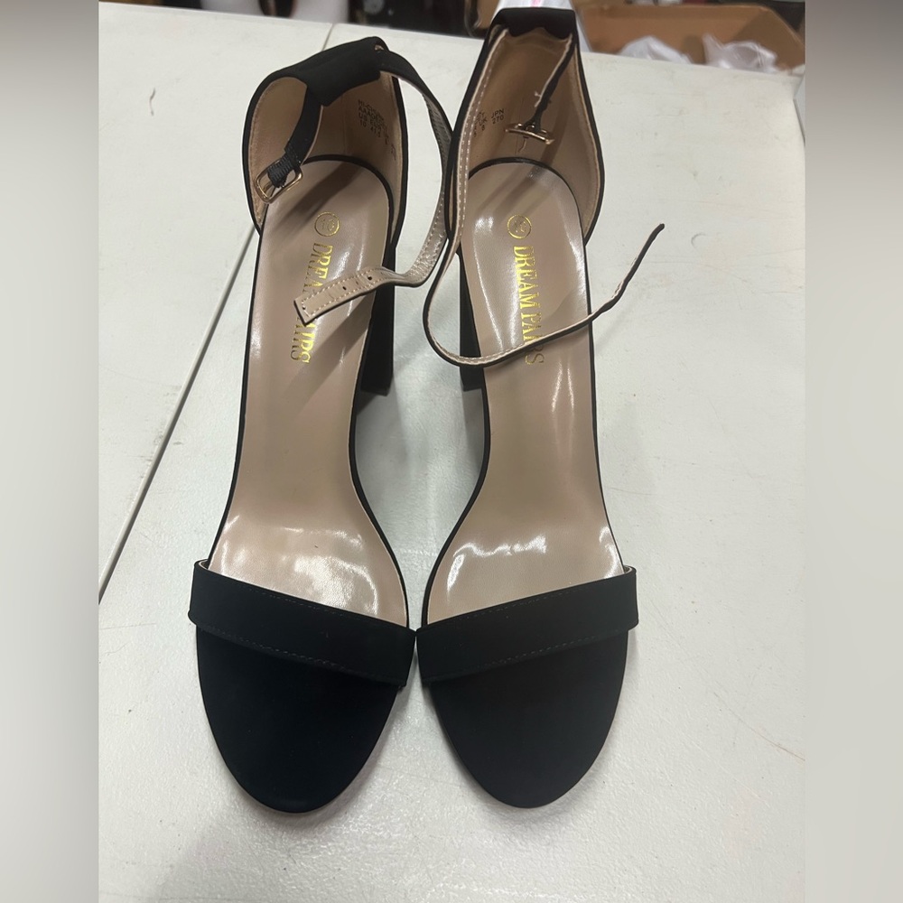 New Suede strapped heels